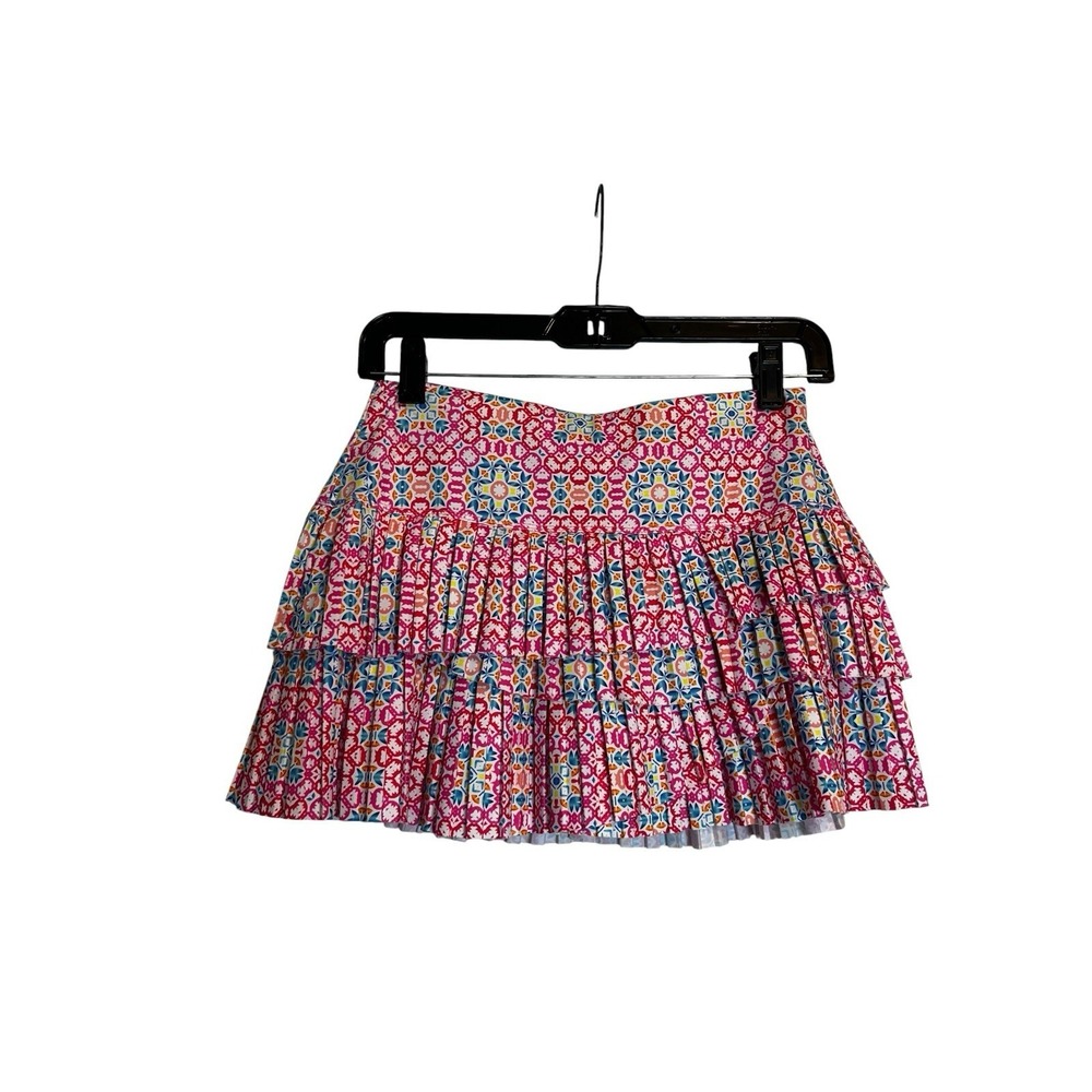 Lucky In Love Skort Womens XS 0-2 Colorful Pleated Skirt Shorts
